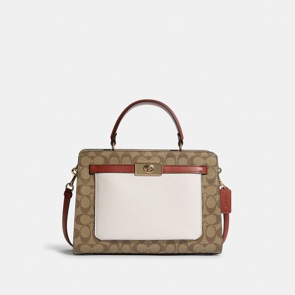 ALMOST PERFECT Coach Outlet Lane Carryall In Colorblock Signature Canvas - Picture 1 of 6
